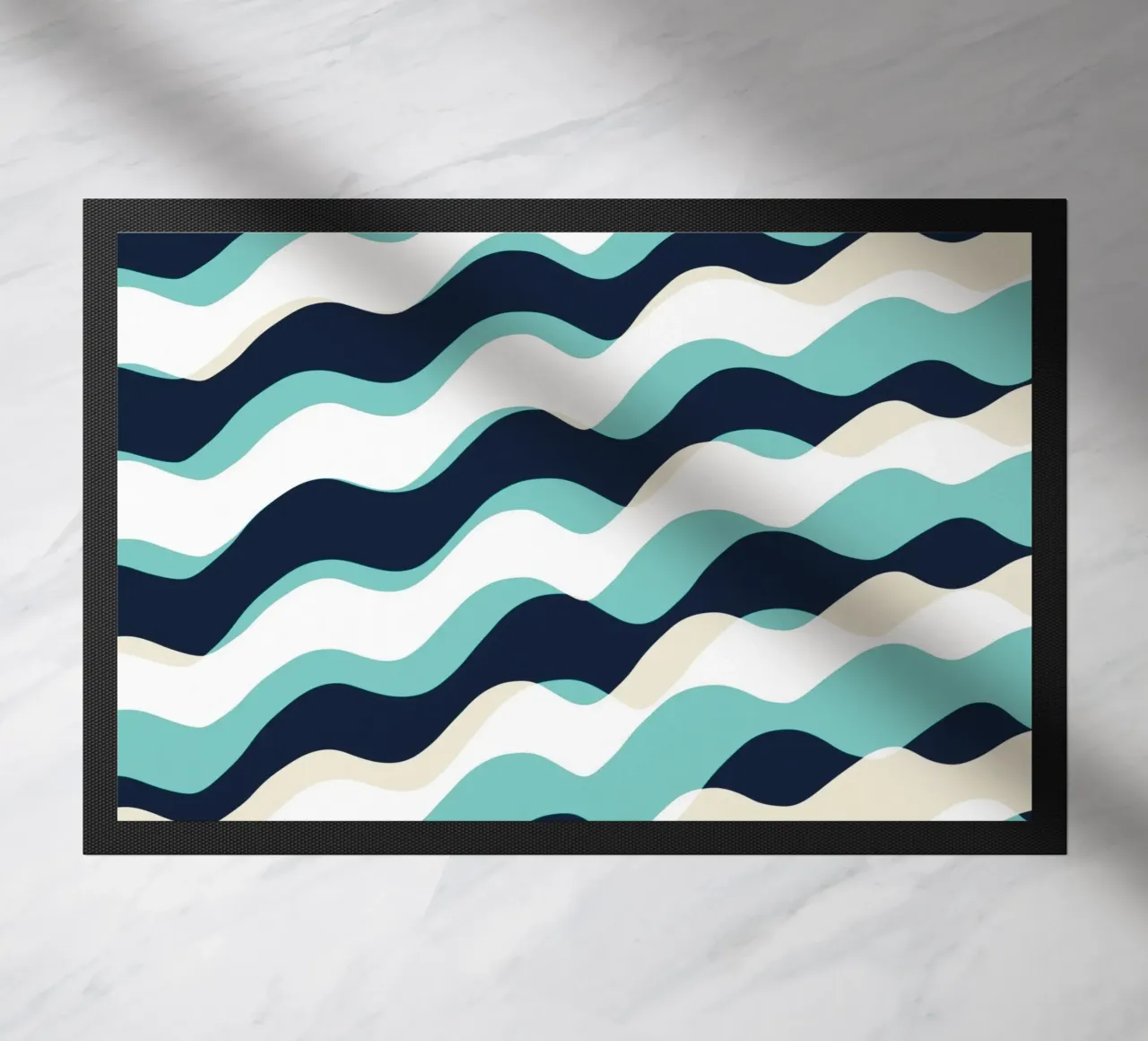 Waves pattern 10 doormat by Little Dean