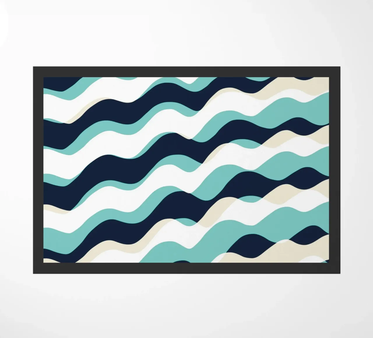 Waves pattern 10 doormat by Little Dean