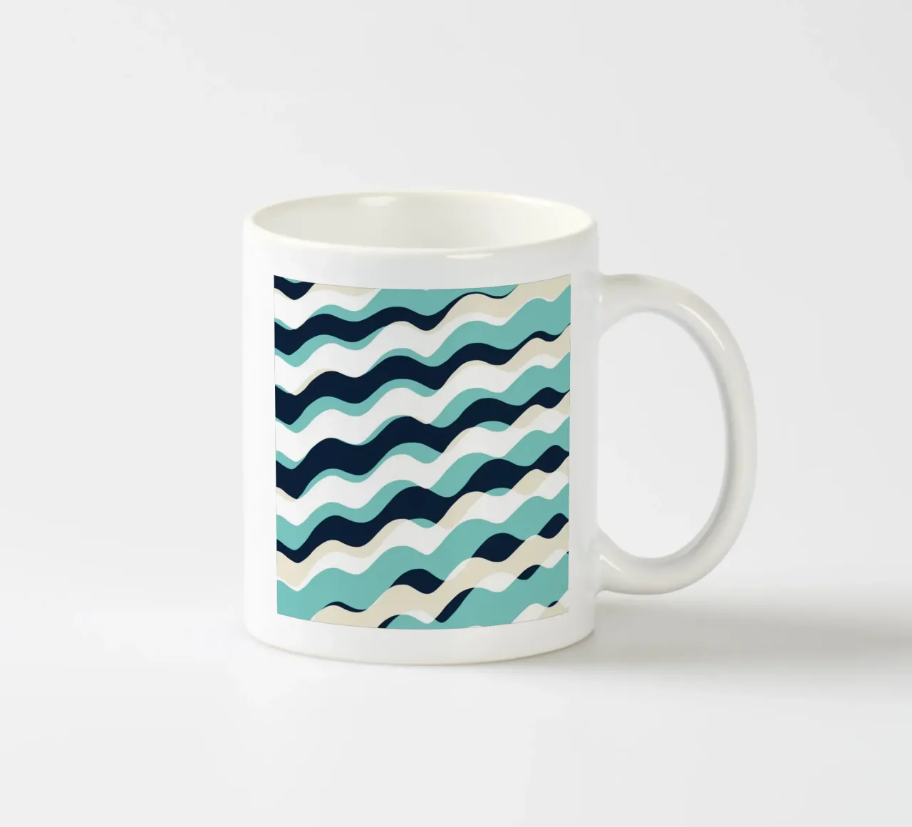 Schema delle onde 10 tazza in ceramica da Little Dean
