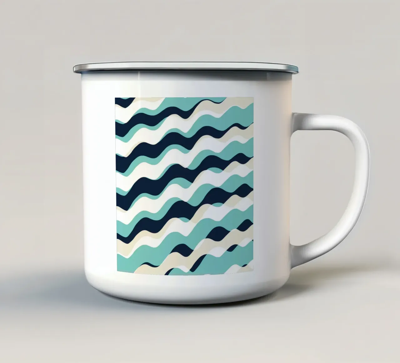 Schema delle onde 10 tazza in smalto da Little Dean