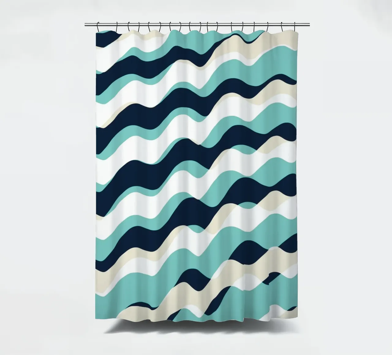 Wellenmuster 10 Duschvorhang von Little Dean