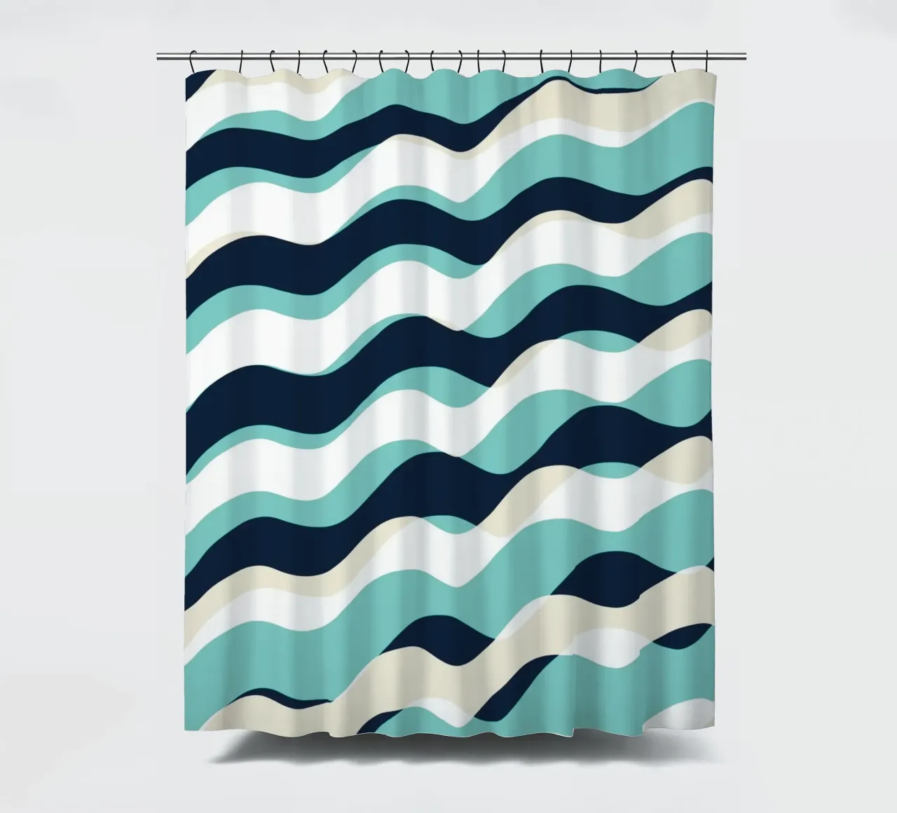 Wellenmuster 10 Duschvorhang von Little Dean