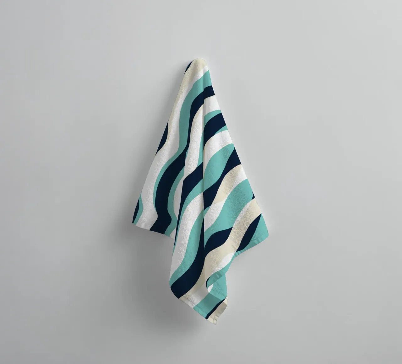 Waves pattern 10 towel by Little Dean