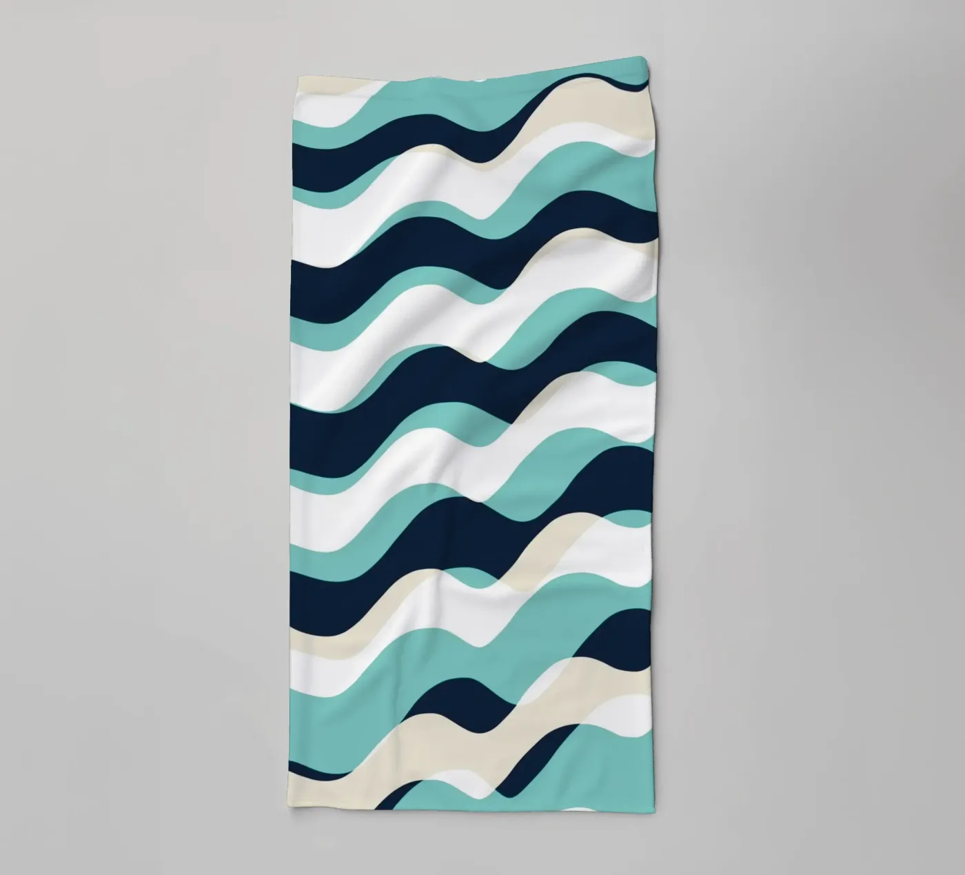 Waves pattern 10 badhanddoek van Little Dean