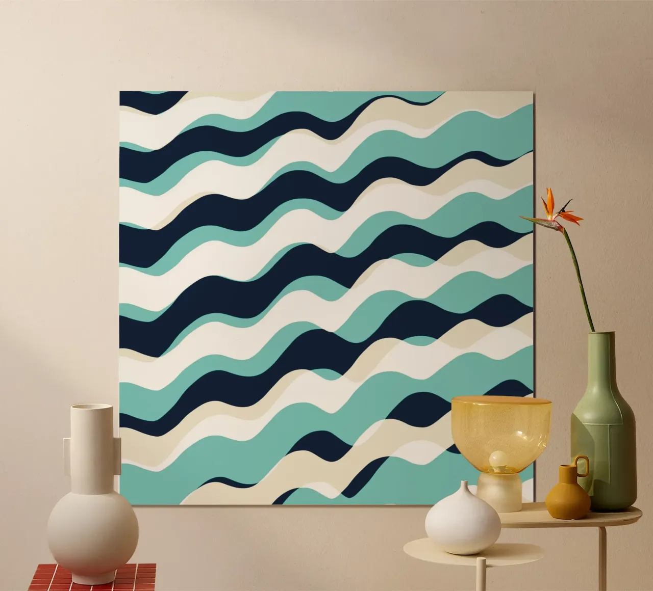 Waves pattern 10 poster by Little Dean