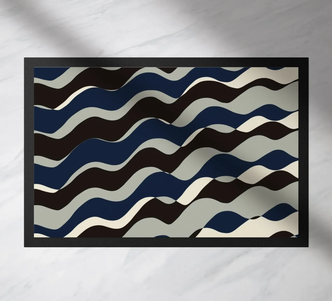 Waves pattern 11 doormat by Little Dean