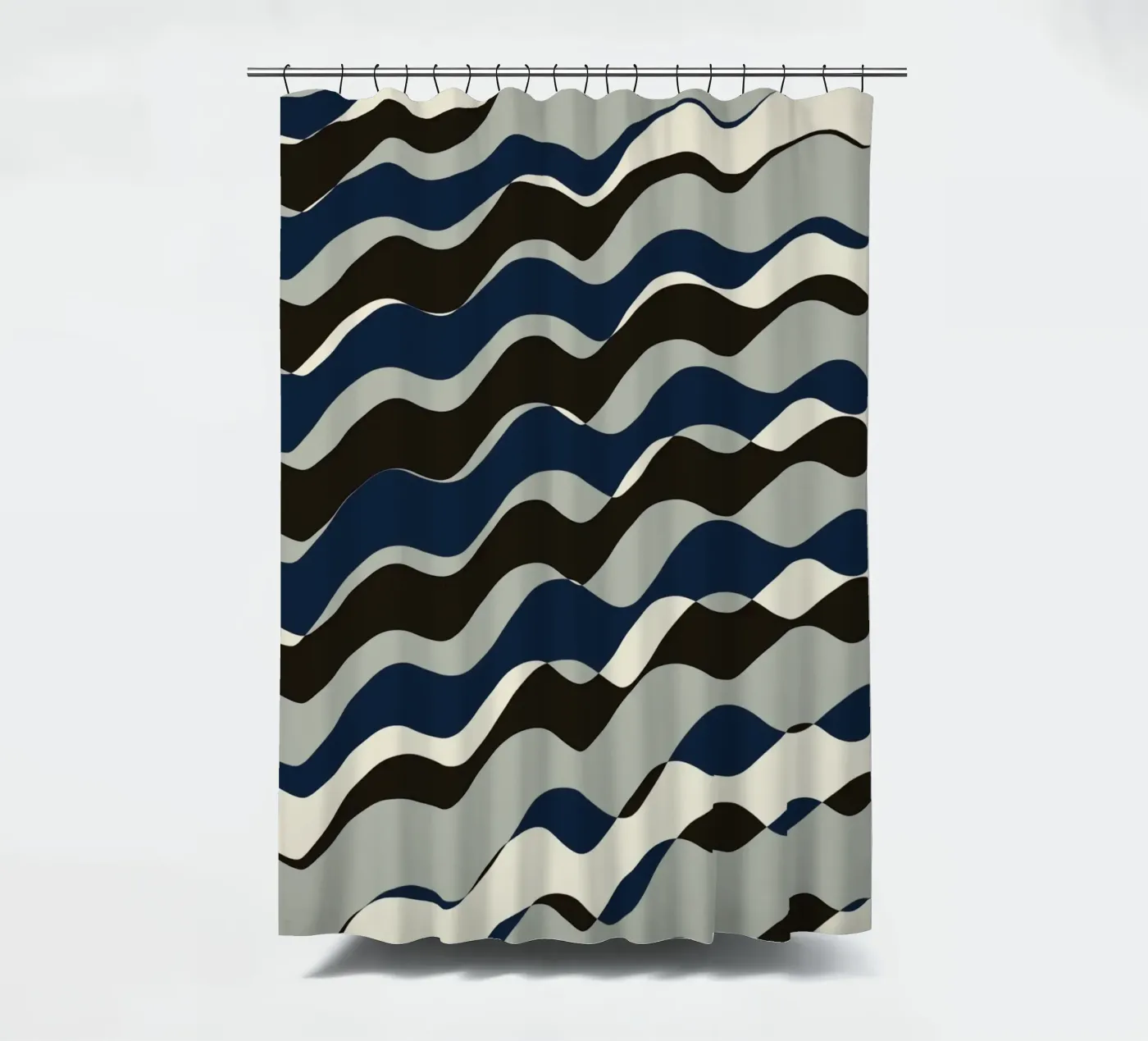 Waves pattern 11 douchegordijn van Little Dean