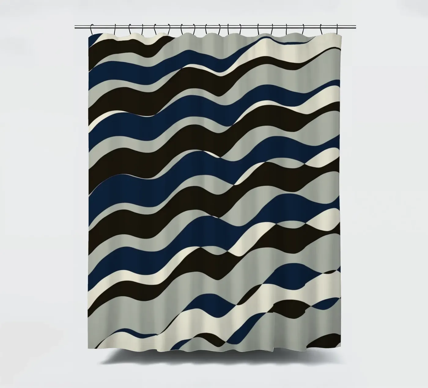 Waves pattern 11 douchegordijn van Little Dean