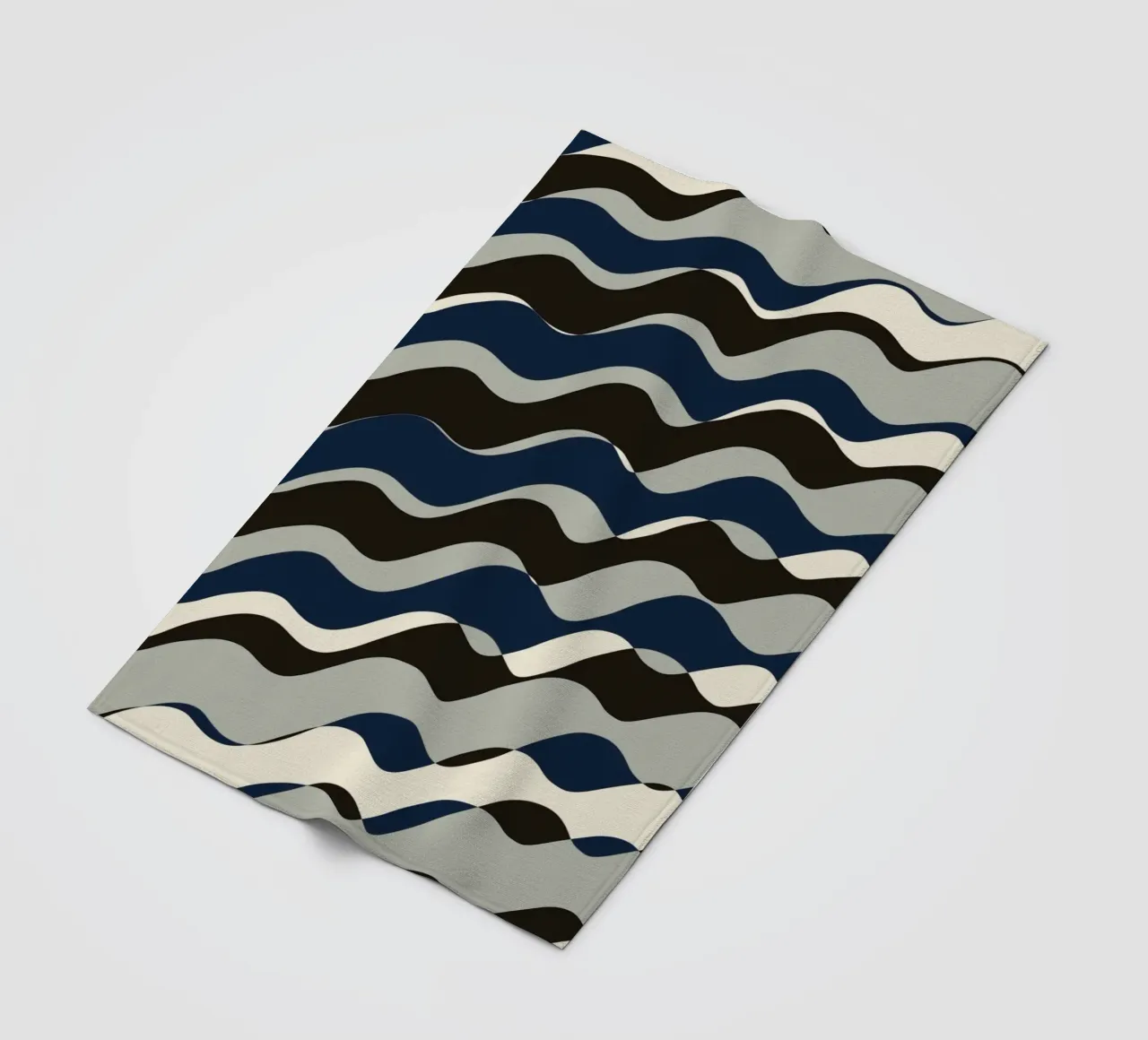 Waves pattern 11 fleece blanket by Little Dean