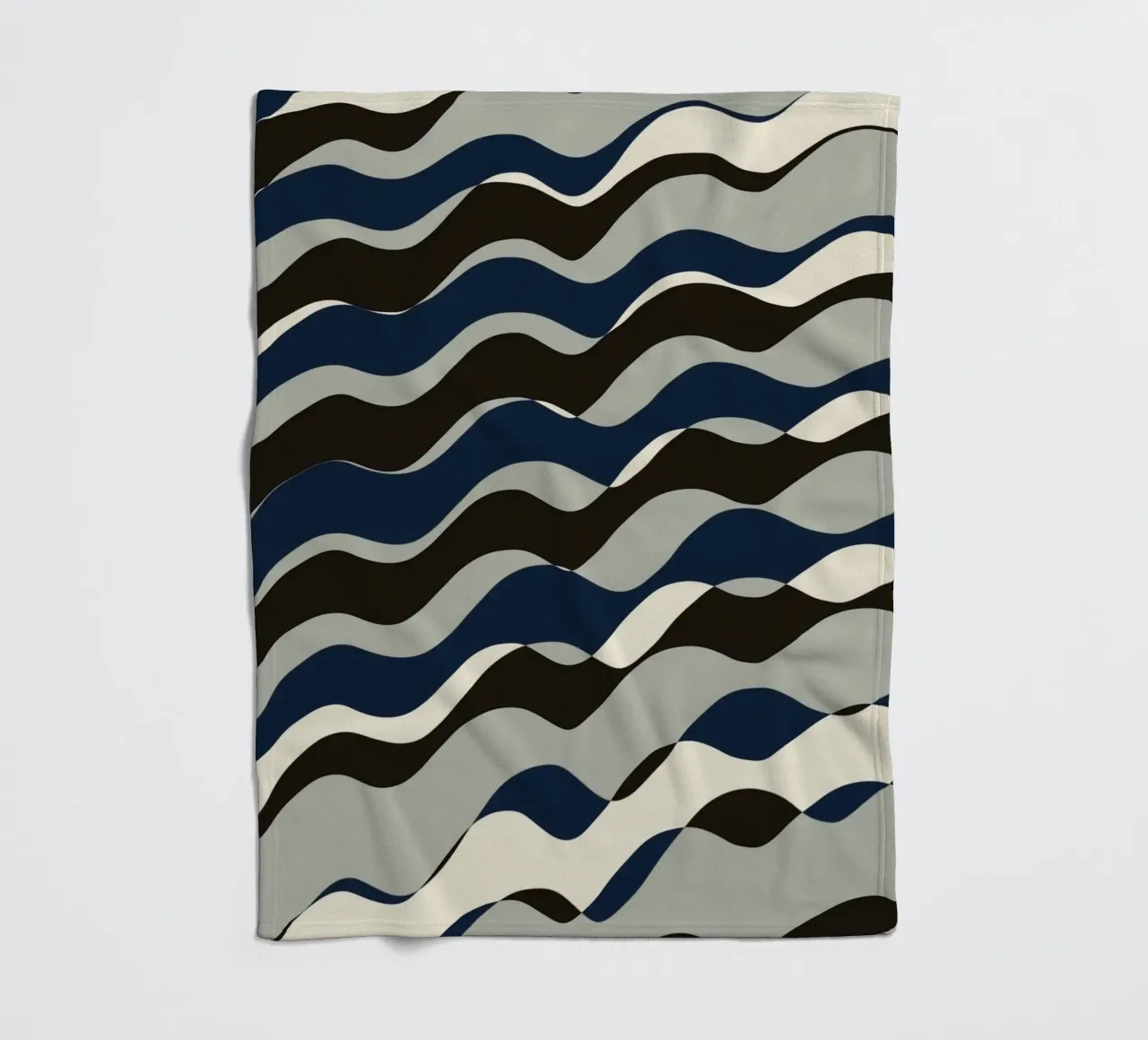 Waves pattern 11 fleece blanket by Little Dean