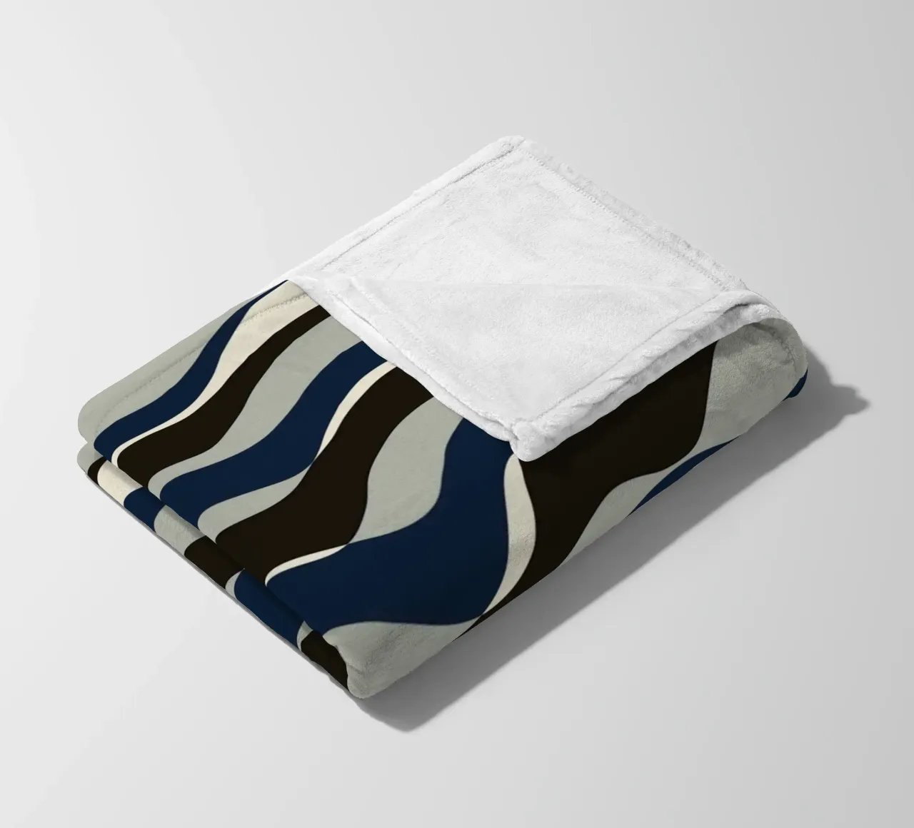 Waves pattern 11 fleece blanket by Little Dean
