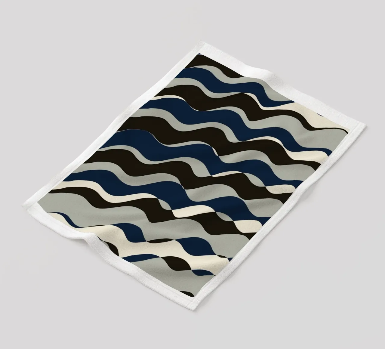 Waves pattern 11 fleece blanket by Little Dean