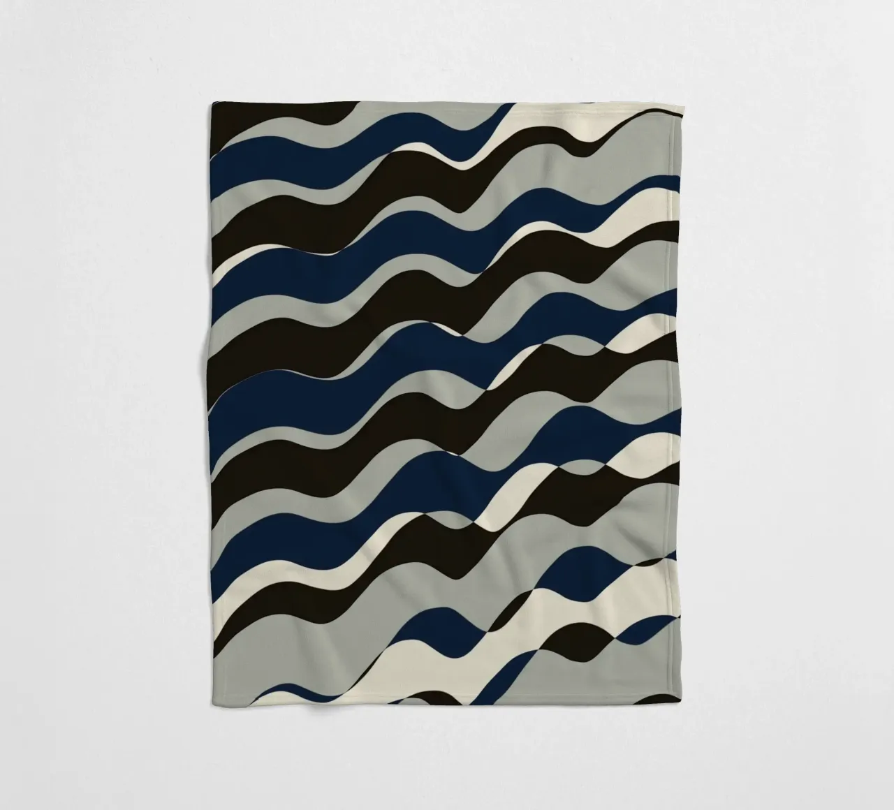 Waves pattern 11 fleece blanket by Little Dean