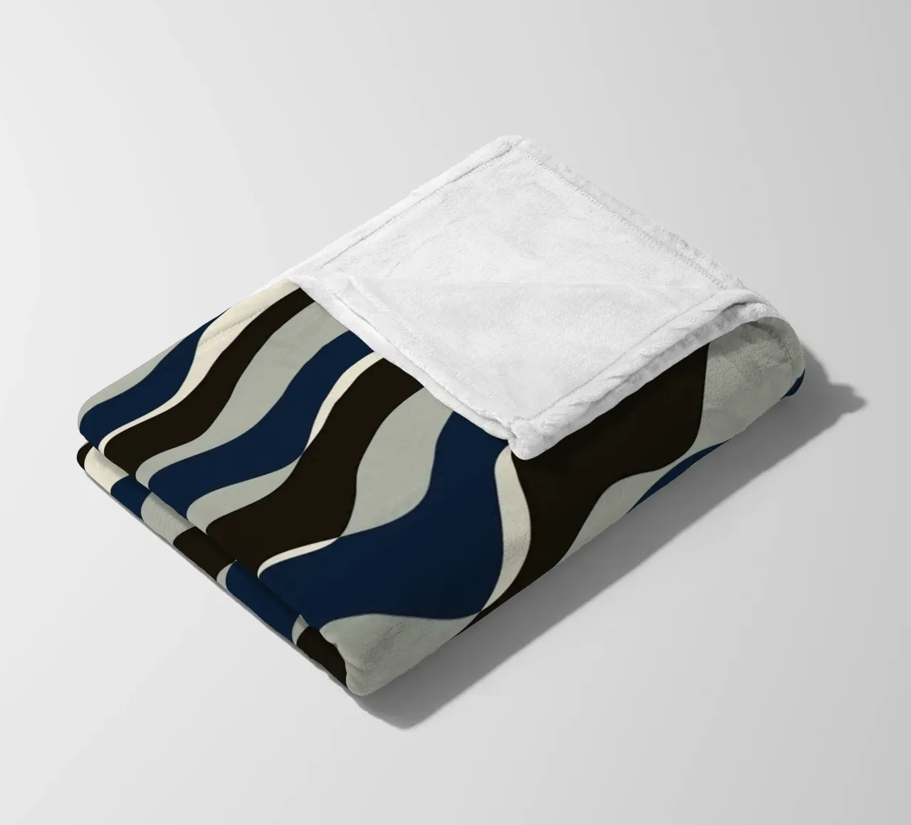 Waves pattern 11 fleece blanket by Little Dean