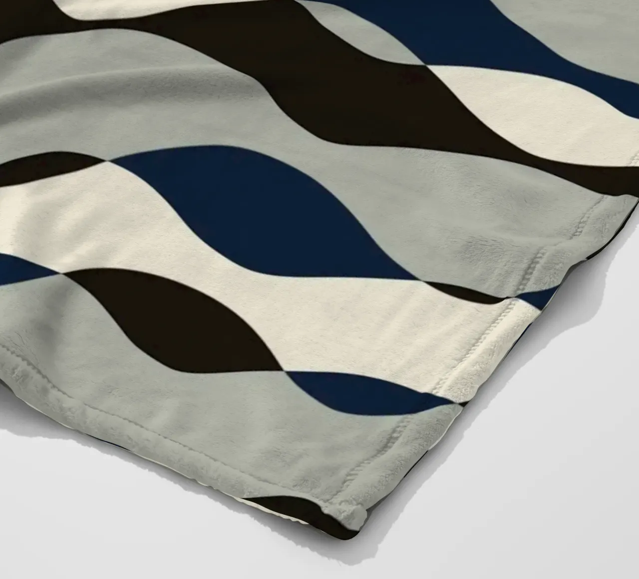 Waves pattern 11 fleece blanket by Little Dean