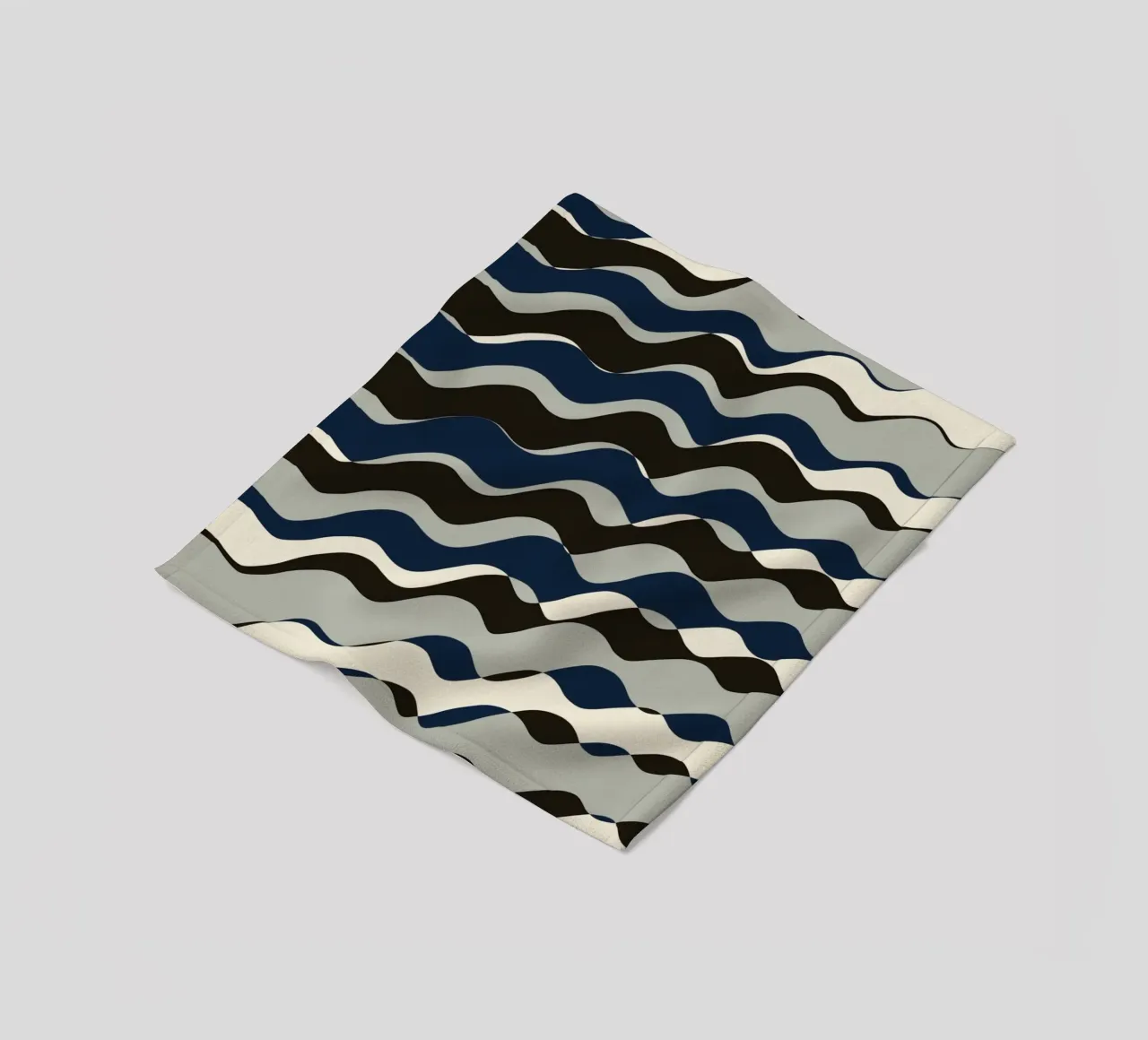 Waves pattern 11 fleece blanket by Little Dean