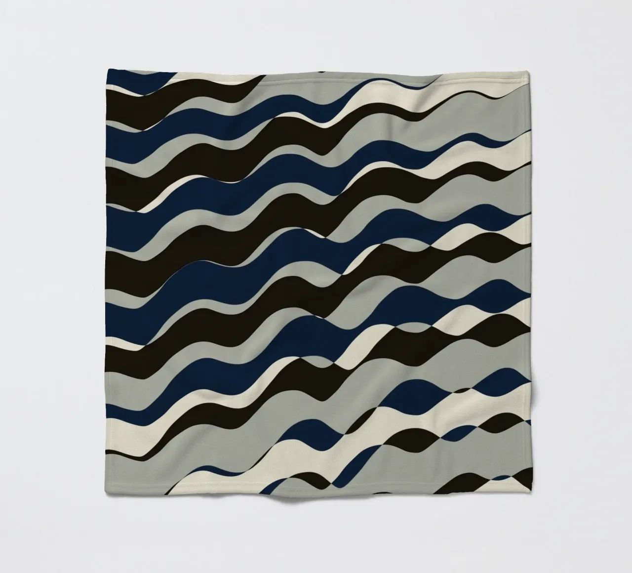 Waves pattern 11 fleece blanket by Little Dean