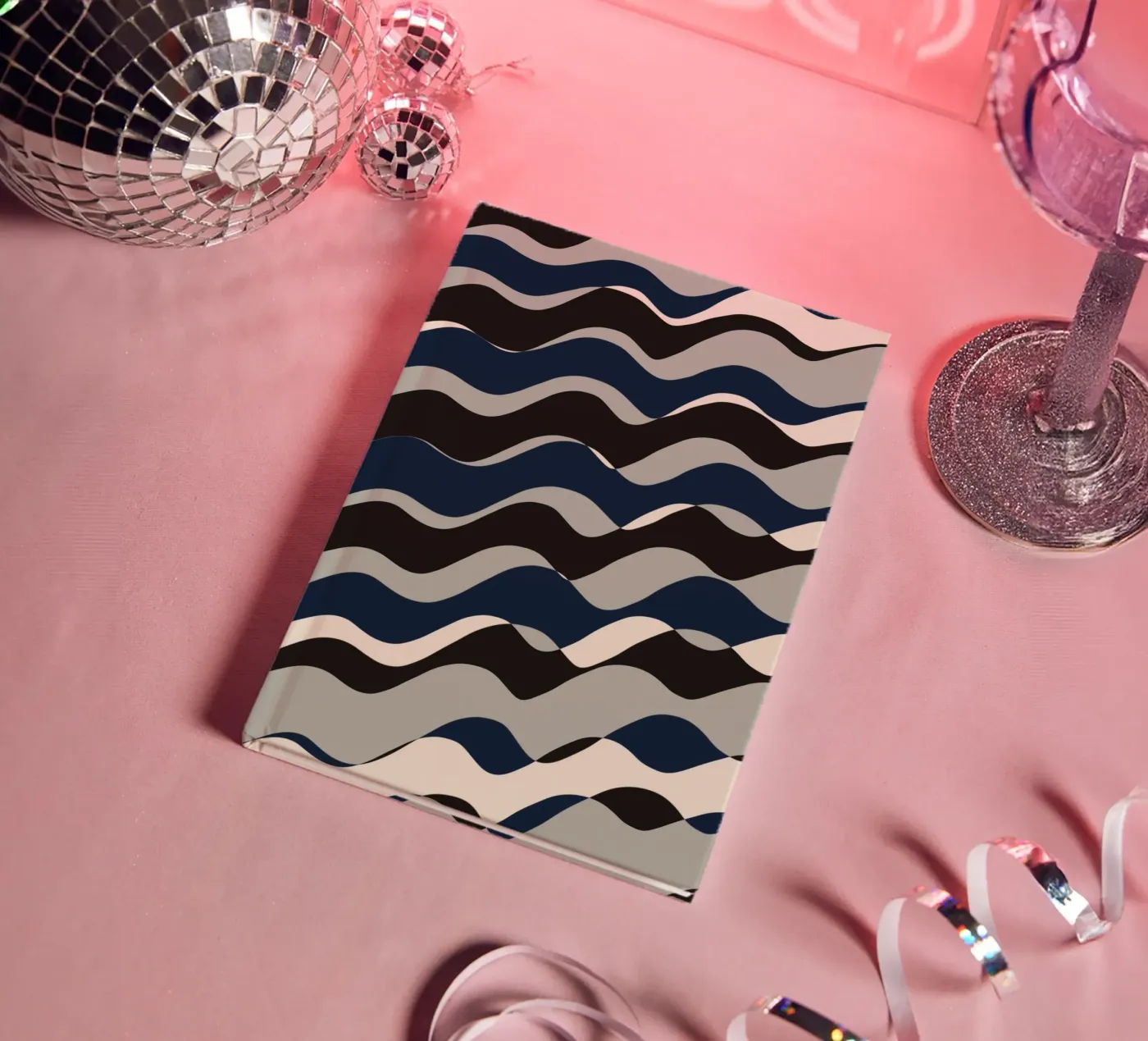 Waves pattern 11 notebook by Little Dean