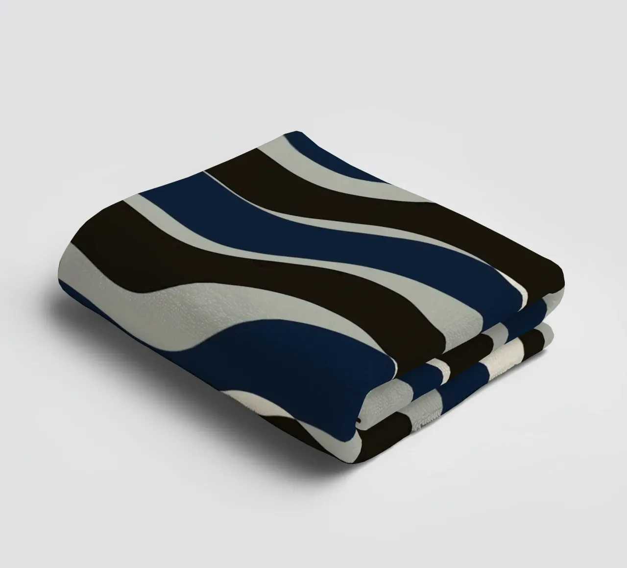 Waves pattern 11 towel by Little Dean