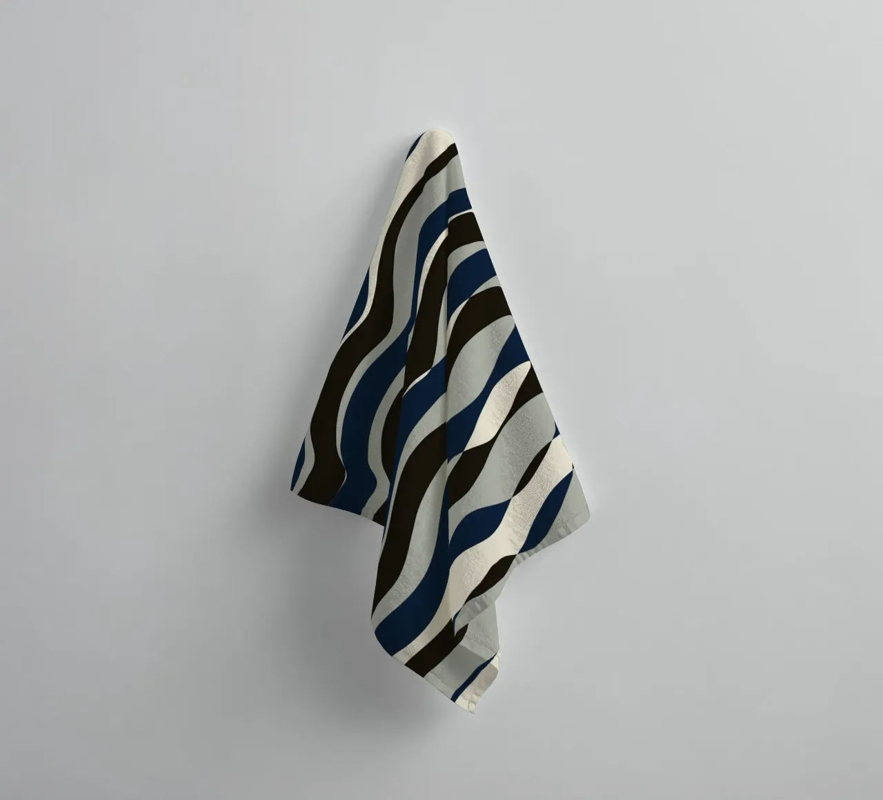 Waves pattern 11 towel by Little Dean