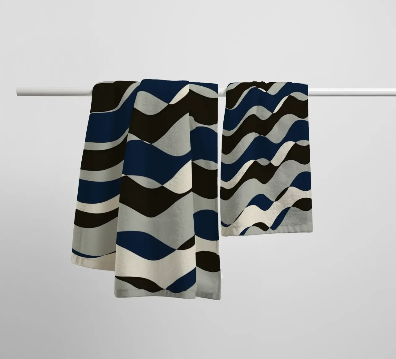 Waves pattern 11 towel by Little Dean