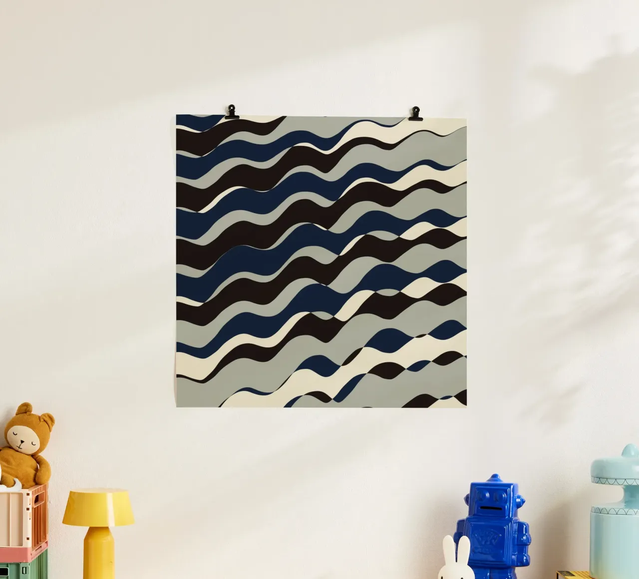 Waves pattern 11 poster by Little Dean