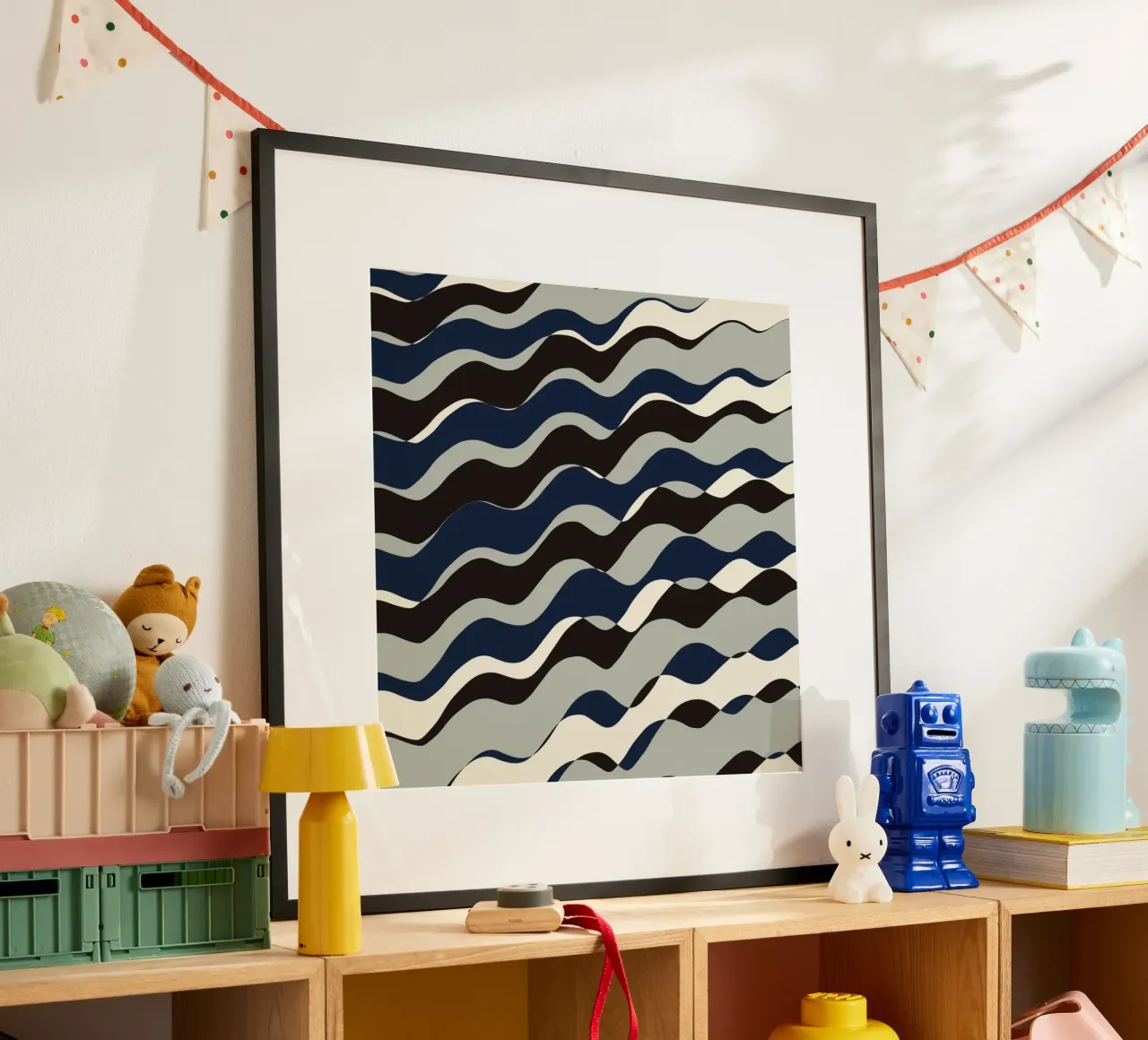 Waves pattern 11 poster by Little Dean