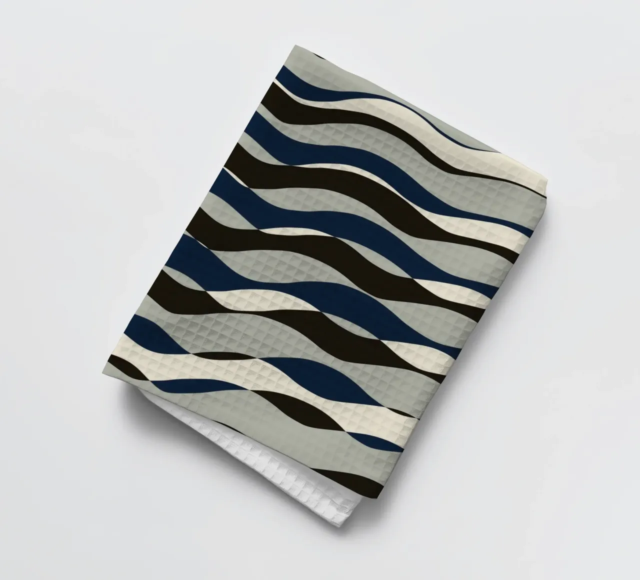 Waves pattern 11 tea towel by Little Dean