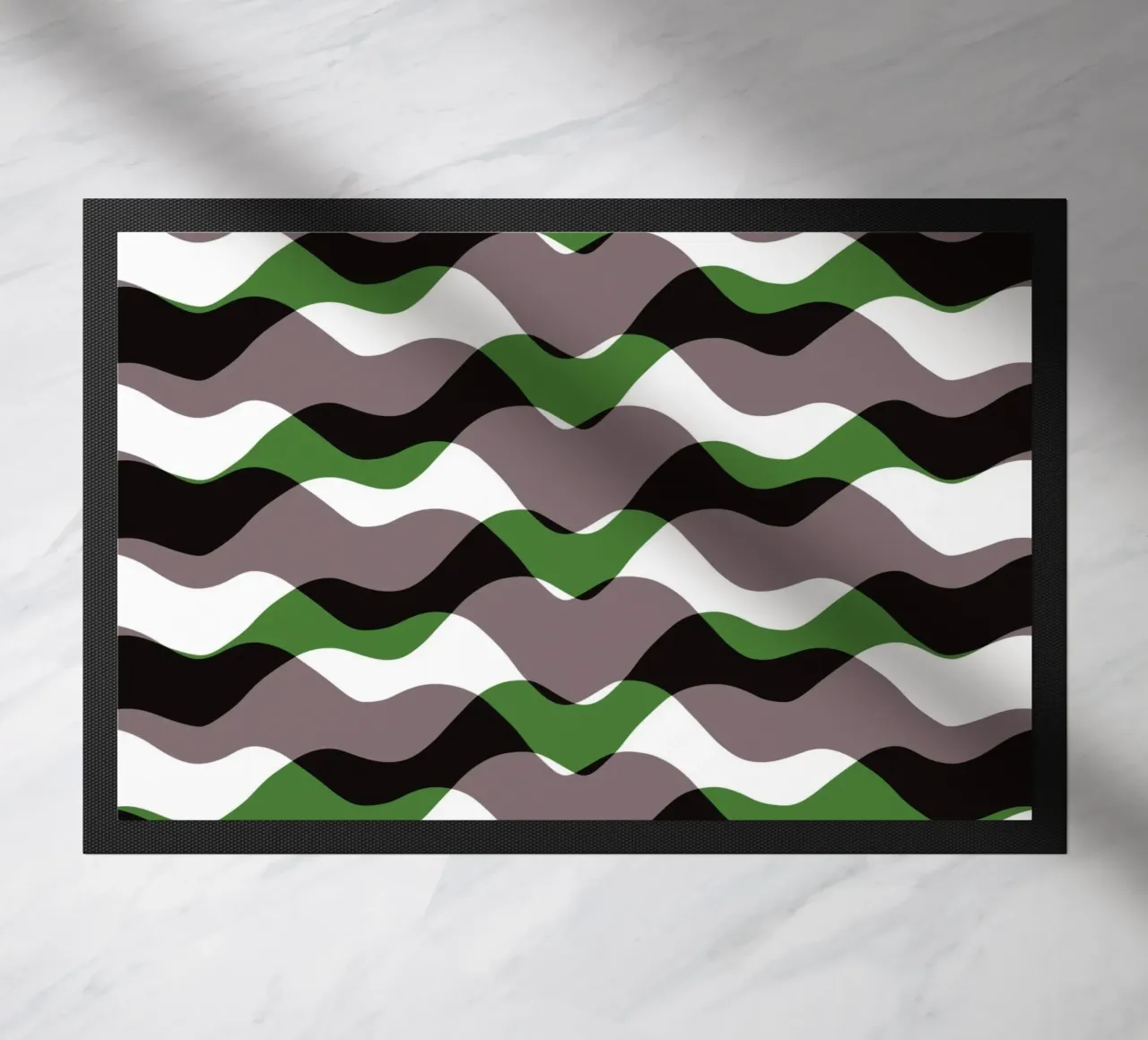 Waves pattern 12 doormat by Little Dean