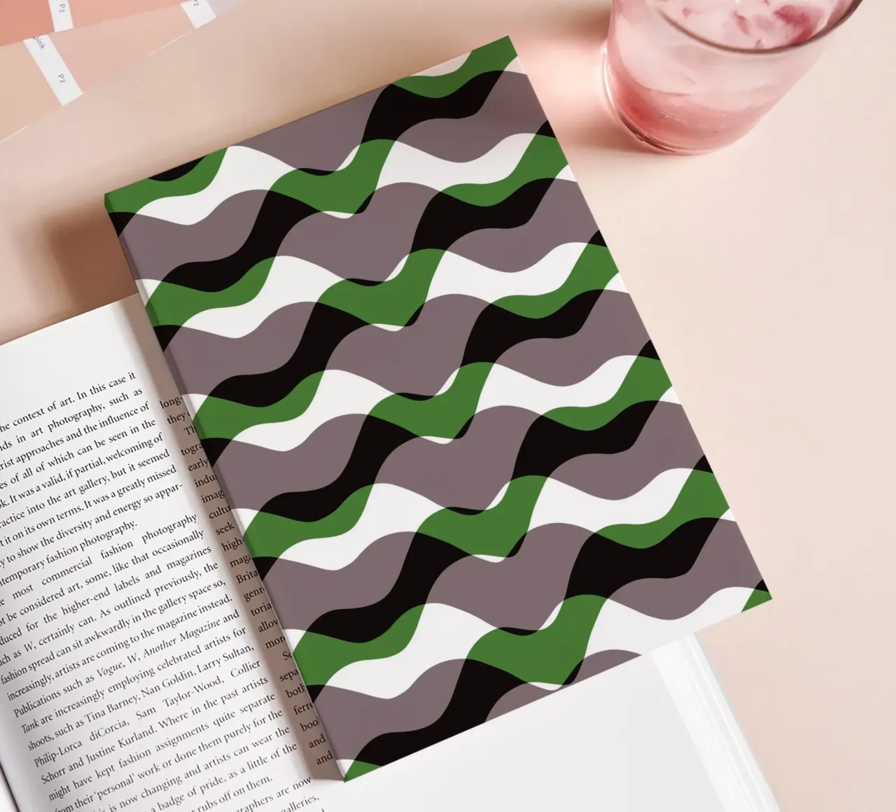 Waves pattern 12 notebook by Little Dean