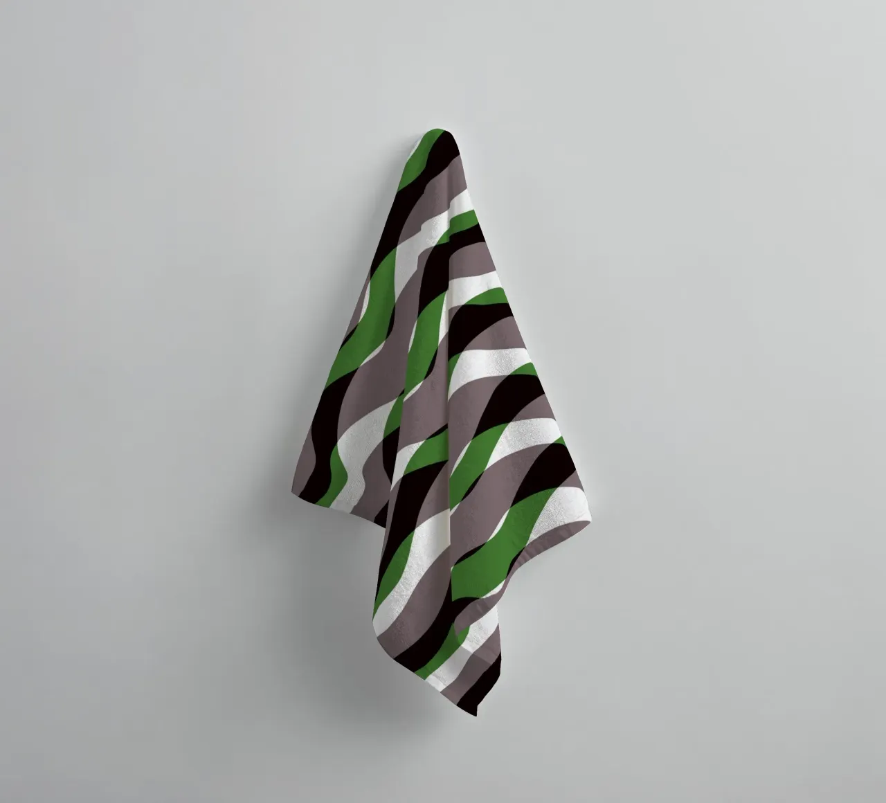 Waves pattern 12 towel by Little Dean