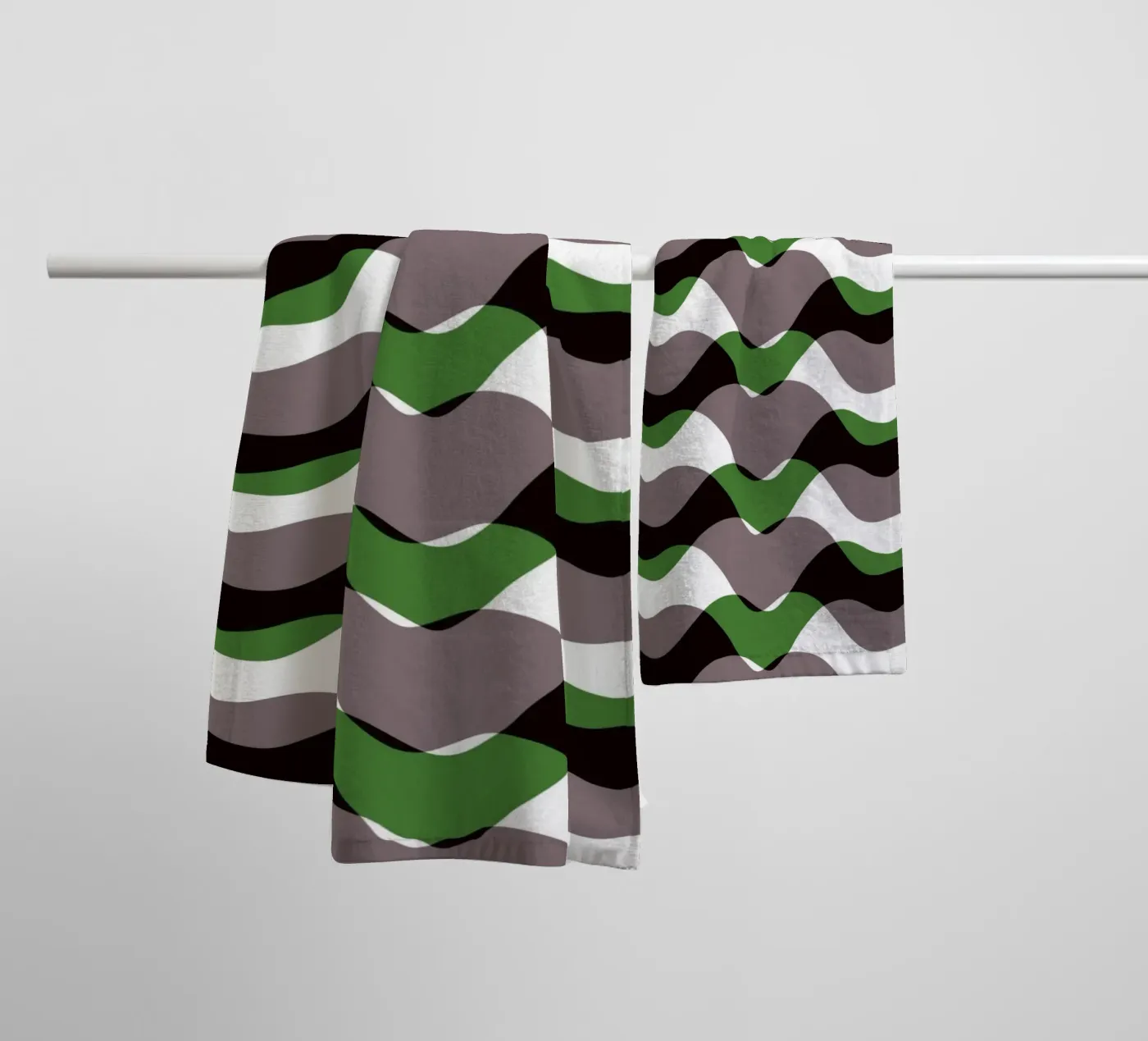 Waves pattern 12 towel by Little Dean