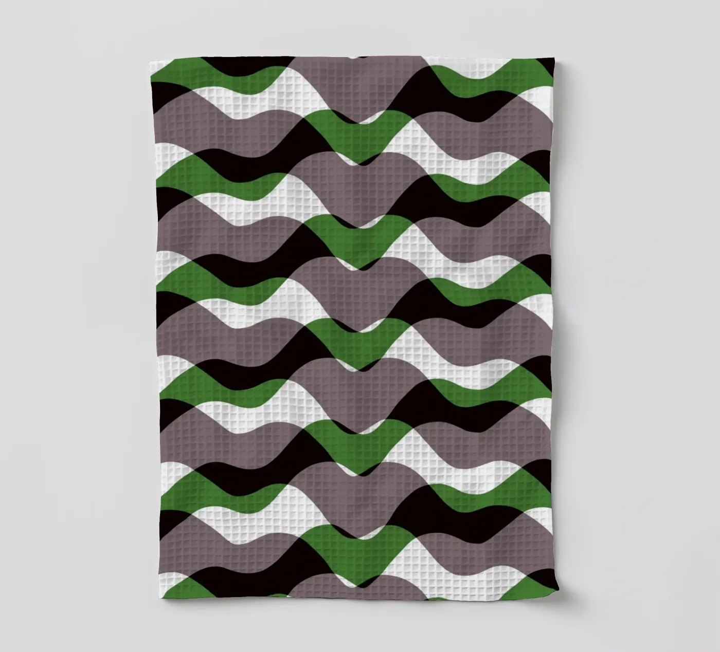 Waves pattern 12 theedoek van Little Dean