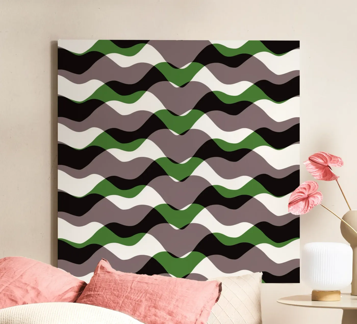 Waves pattern 12 canvas van Little Dean