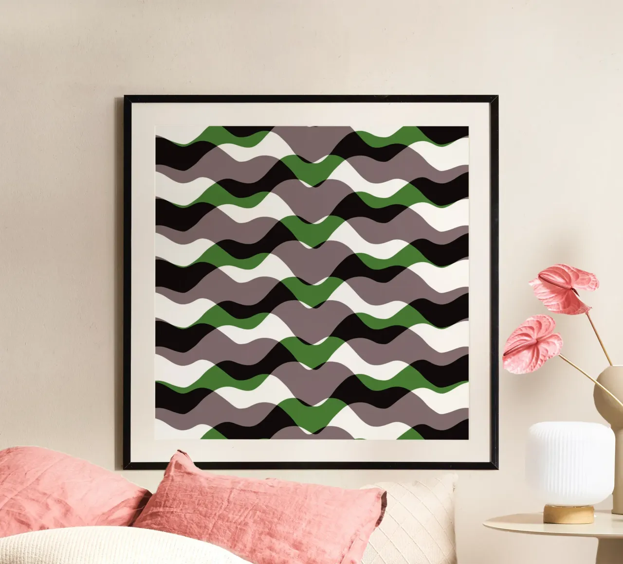 Waves pattern 12 poster by Little Dean