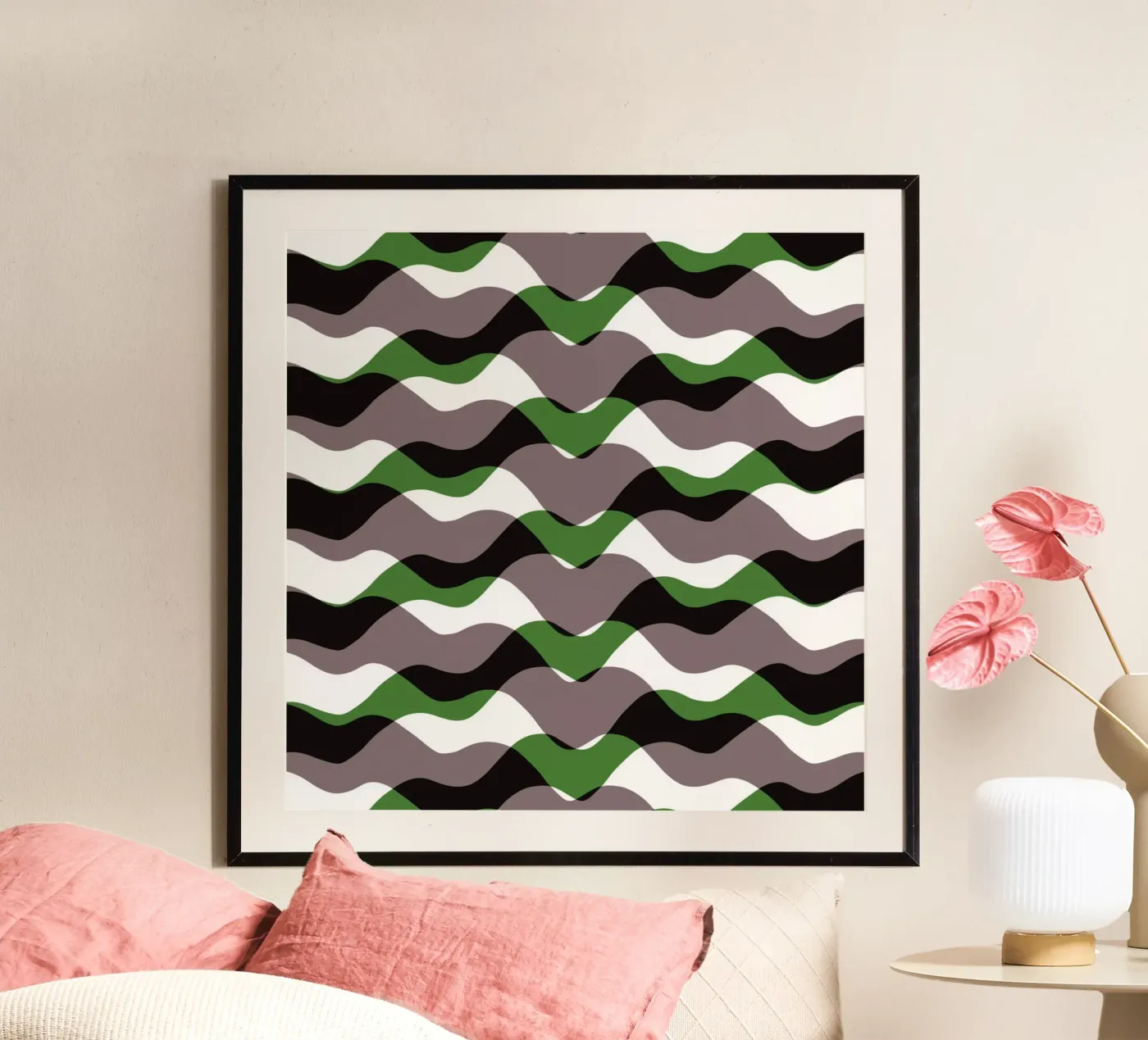 Waves pattern 12 poster van Little Dean