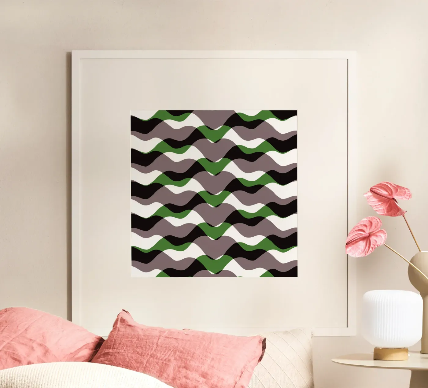 Waves pattern 12 poster van Little Dean