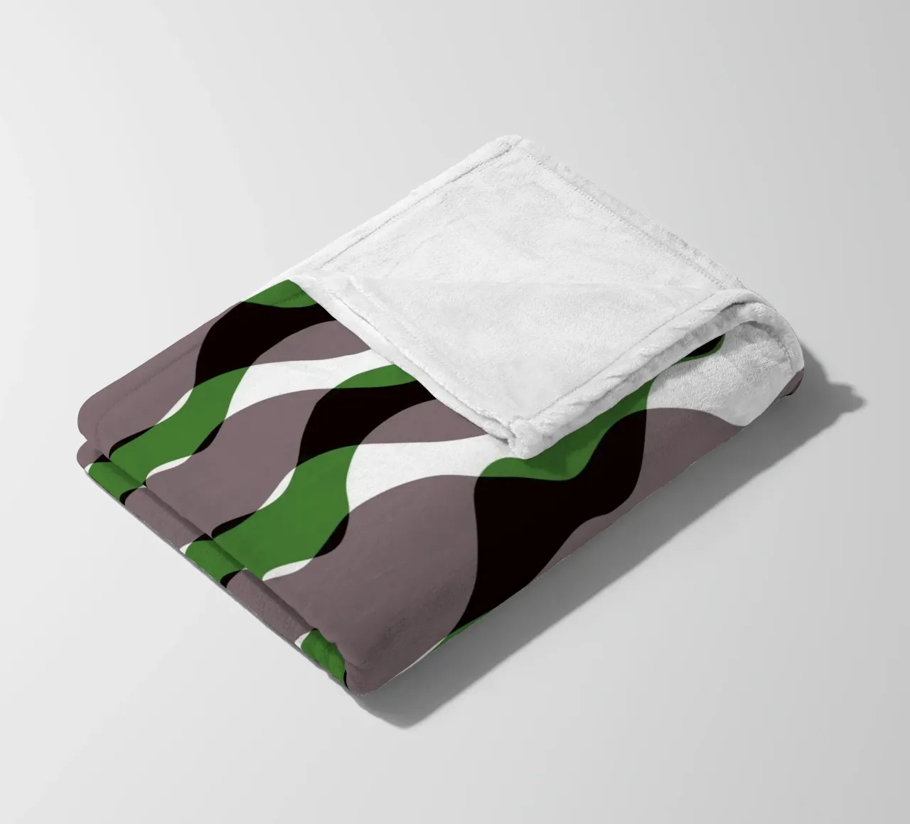 Waves pattern 12 fleece blanket by Little Dean