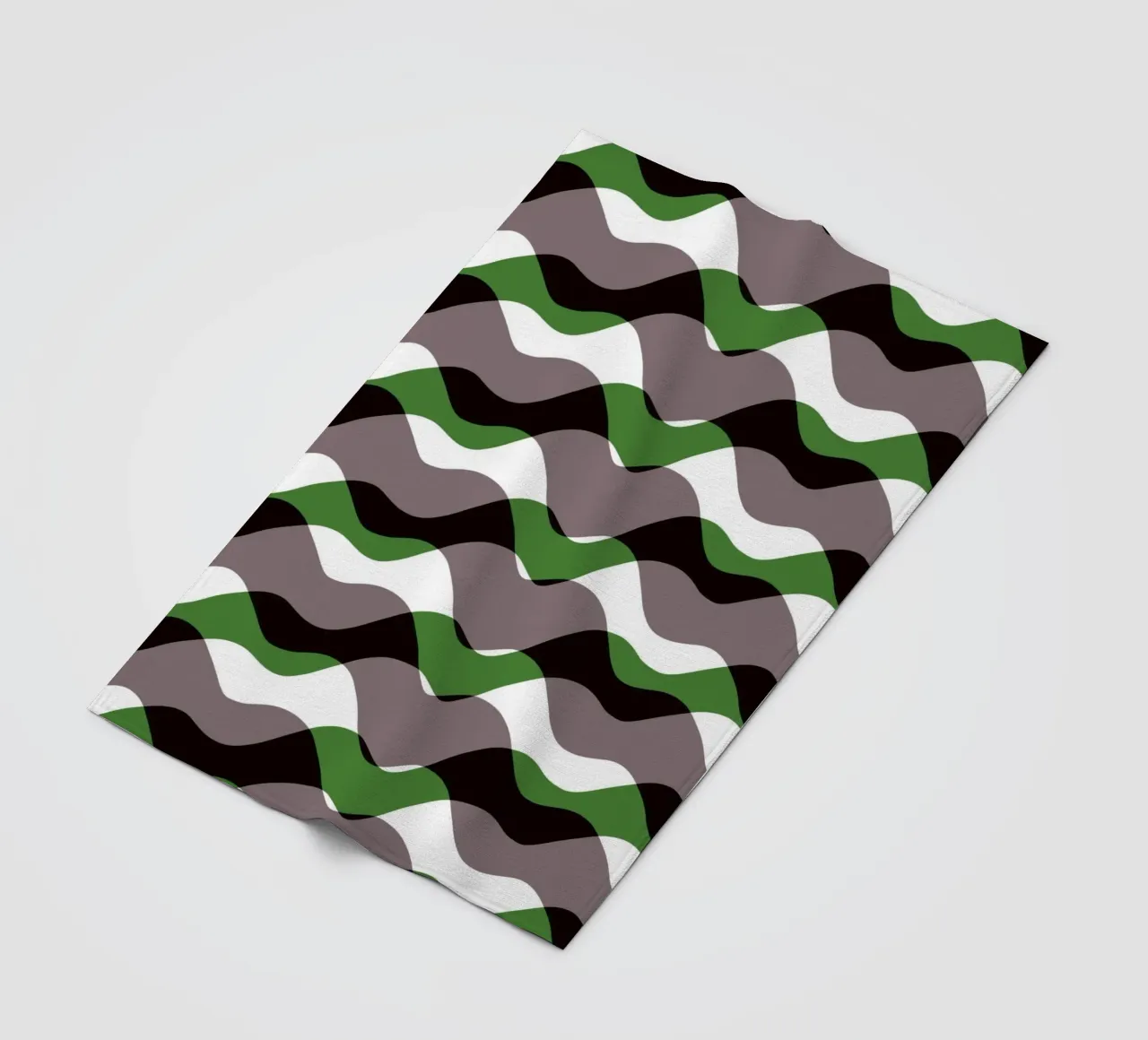 Waves pattern 12 fleece blanket by Little Dean