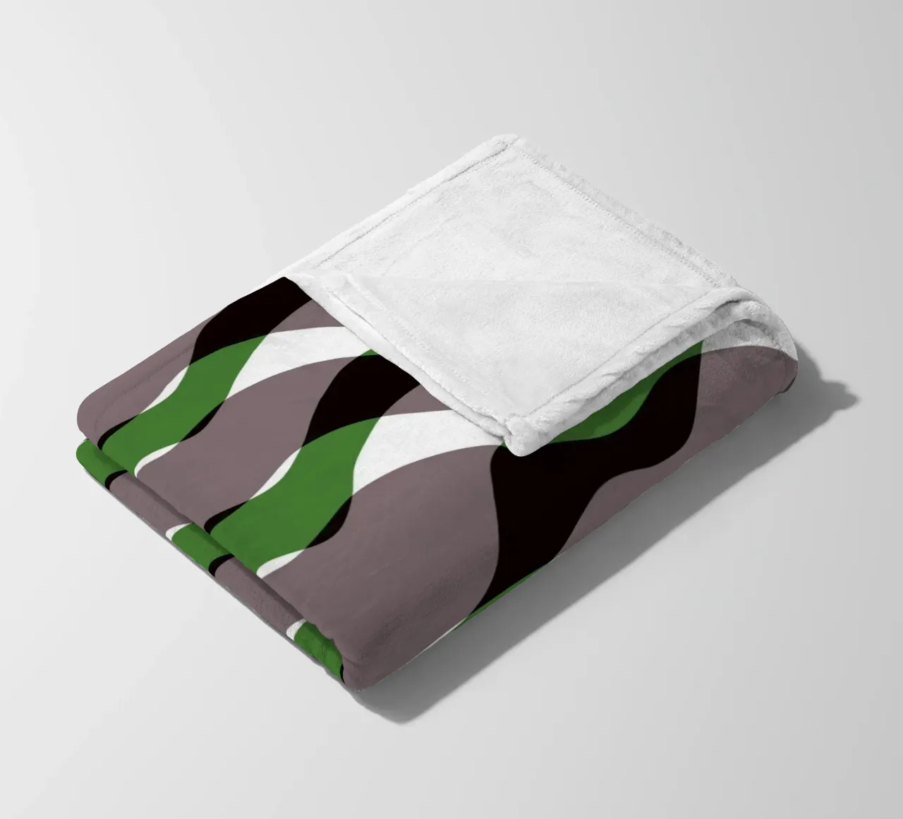 Waves pattern 12 fleece blanket by Little Dean