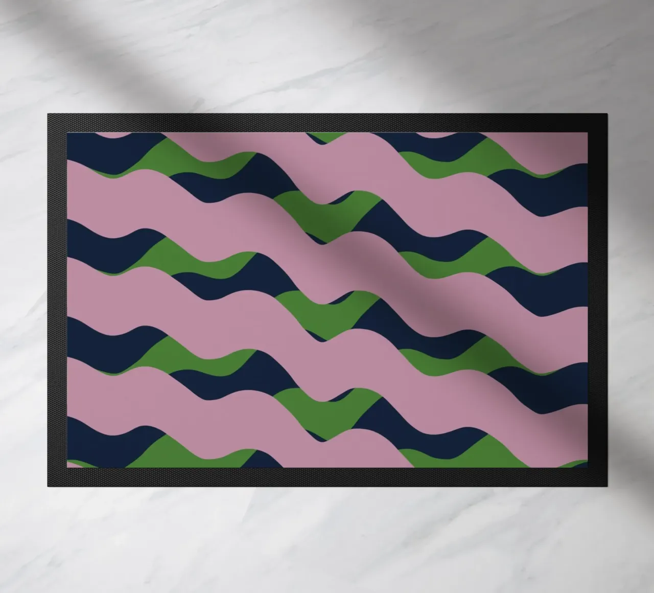 Waves pattern 13 doormat by Little Dean