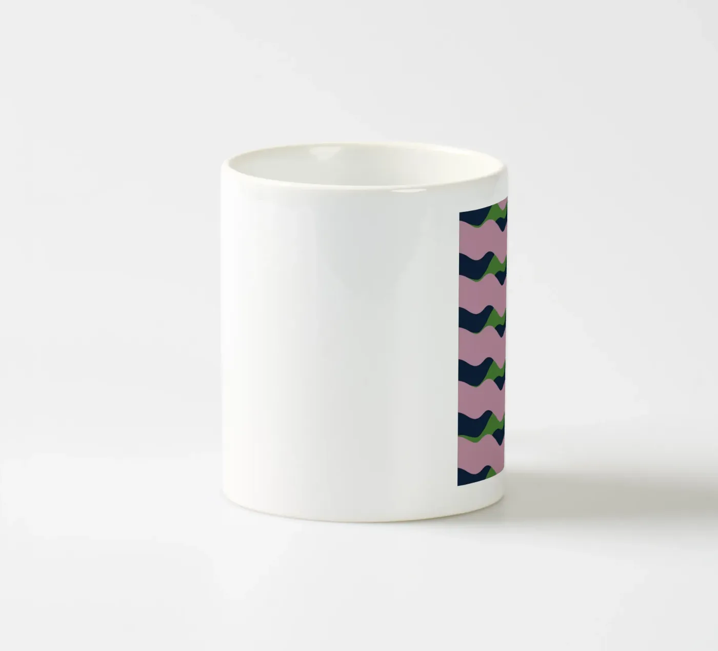 Waves pattern 13 ceramic mug by Little Dean