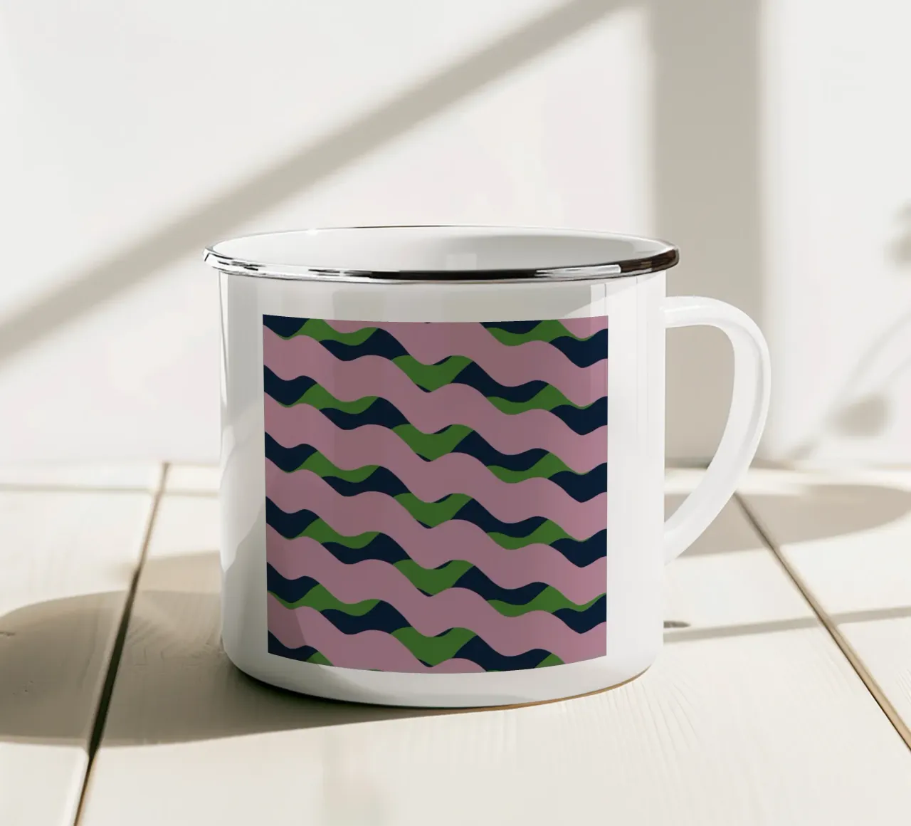 Schema delle onde 13 tazza in smalto da Little Dean