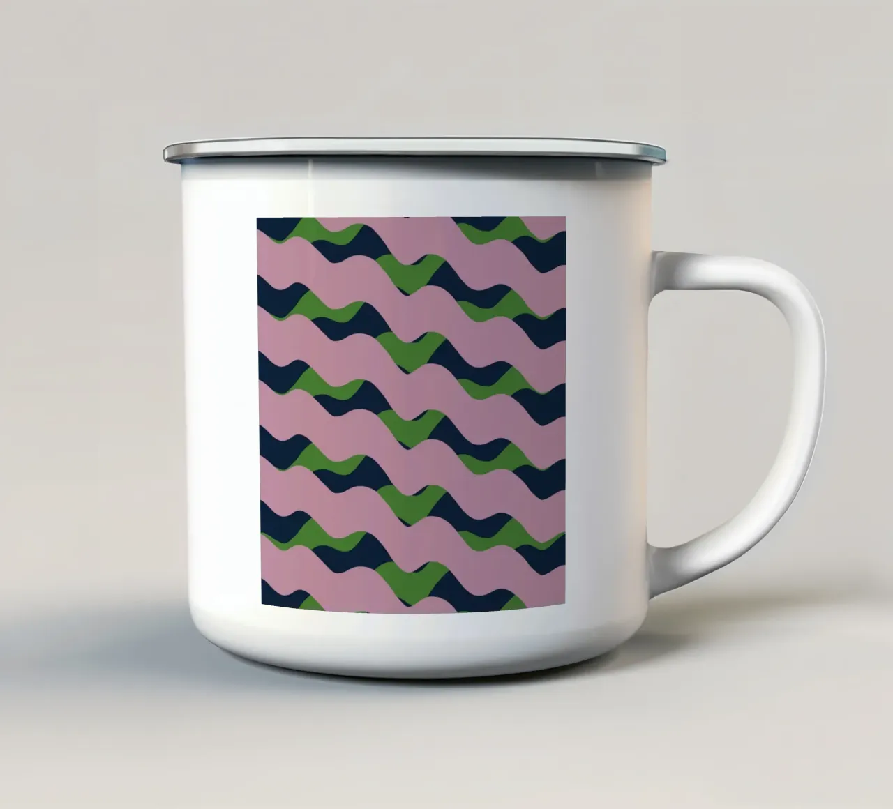 Schema delle onde 13 tazza in smalto da Little Dean