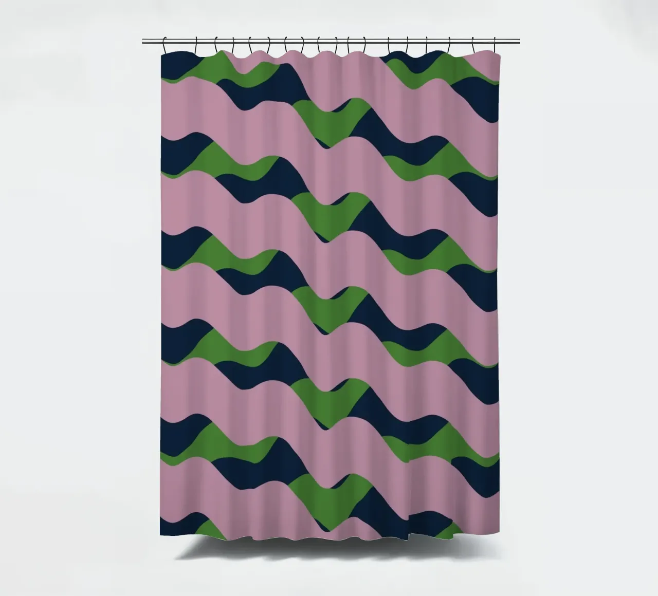 Wellenmuster 13 Duschvorhang von Little Dean