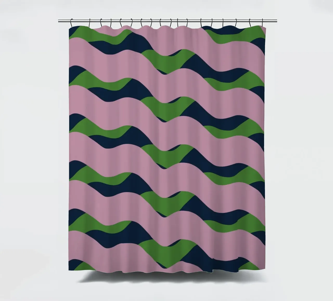 Wellenmuster 13 Duschvorhang von Little Dean