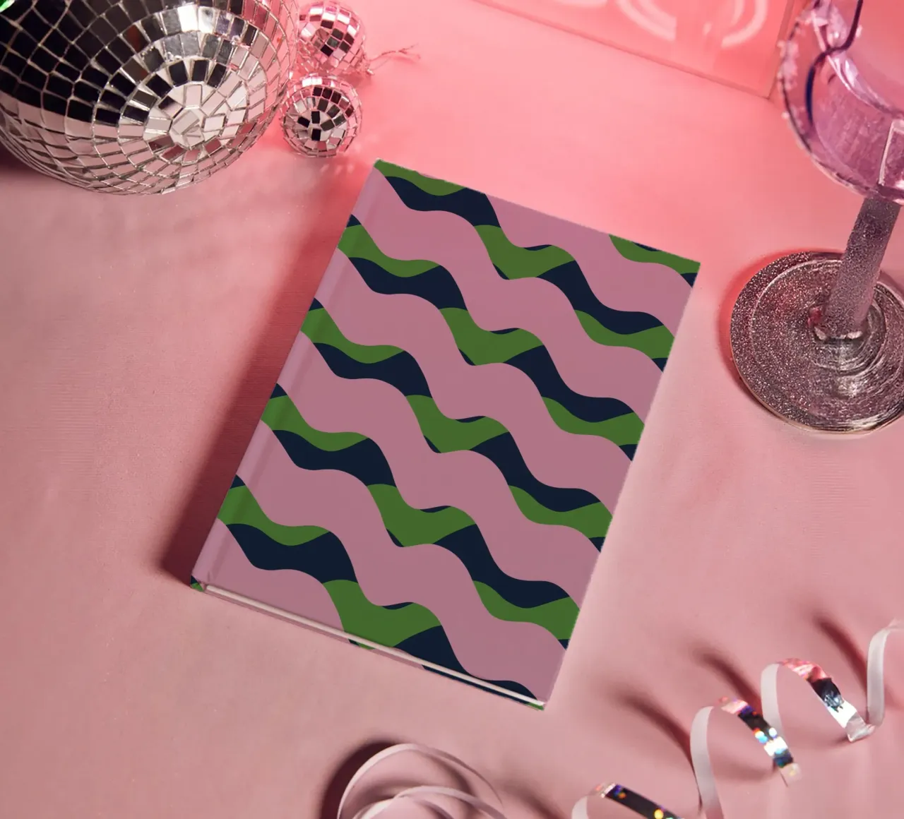 Waves pattern 13 notebook by Little Dean