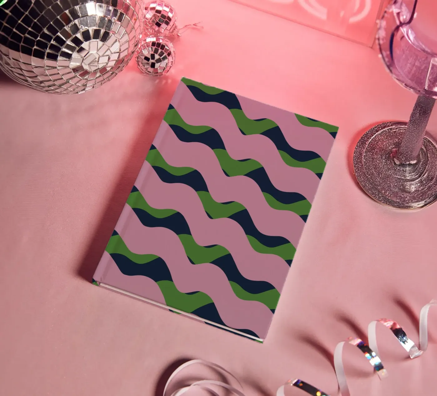 Waves pattern 13 notebook by Little Dean