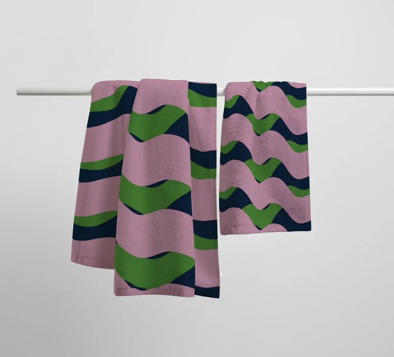 Waves pattern 13 towel by Little Dean