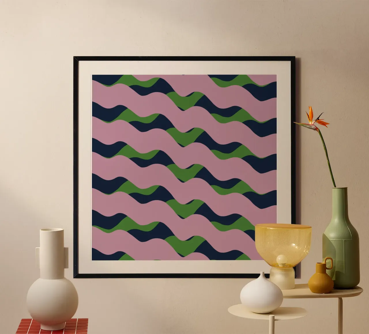 Waves pattern 13 poster by Little Dean